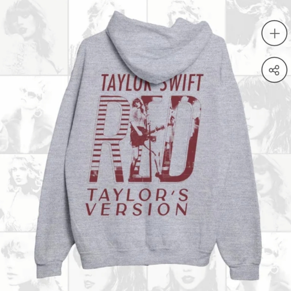 Taylor Swift | Loving His Was Red Graphic Hoodie Size Large Swiftie Merch